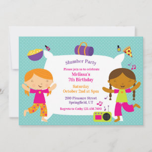 Invitación plana de fiesta de cumpleaños de madrug