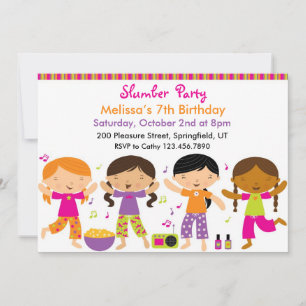 Invitación plana de fiesta de cumpleaños de madrug