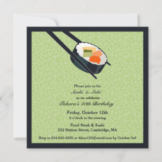 Invitación plana de Fiesta Sushi Birthday