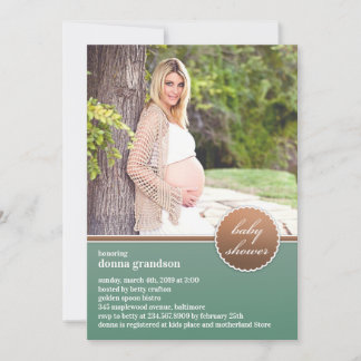 Invitación plana de fotos de Baby Shower