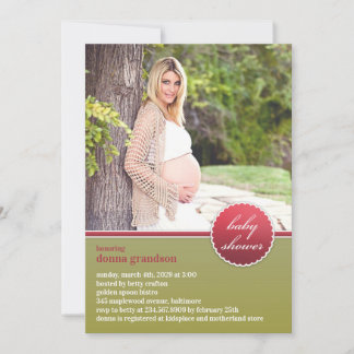 Invitación plana de fotos de Baby Shower