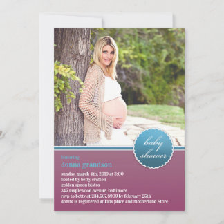 Invitación plana de fotos de Baby Shower