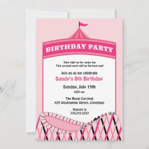 Invitación plana de la fiesta de cumpleaños del Ci