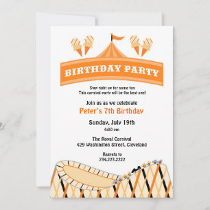 Invitación plana de la fiesta de cumpleaños del Ci