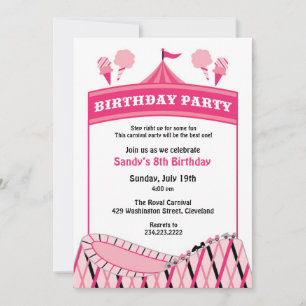 Invitación plana de la fiesta de cumpleaños del Ci