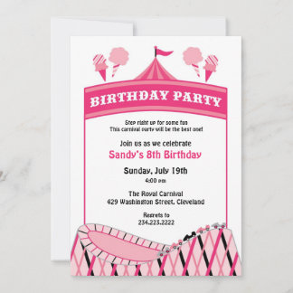 Invitación plana de la fiesta de cumpleaños del Ci
