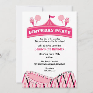 Invitación plana de la fiesta de cumpleaños del Ci