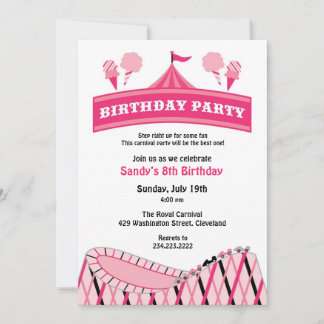 Invitación plana de la fiesta de cumpleaños del Ci