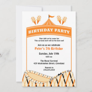 Invitación plana de la fiesta de cumpleaños del Ci