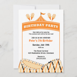 Invitación plana de la fiesta de cumpleaños del Ci
