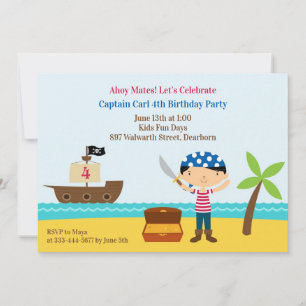 Invitación plana de la fiesta de cumpleaños del pi