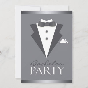 Invitación plana de la fiesta de la soltera negra