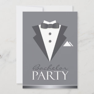 Invitación plana de la fiesta de la soltera negra