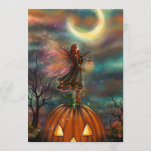 Invitación plana de Noche de Brujas