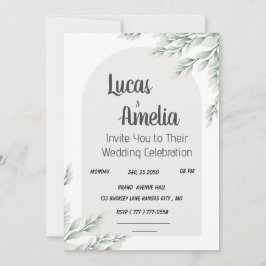 Invitación plana del Arco Verde personalizable