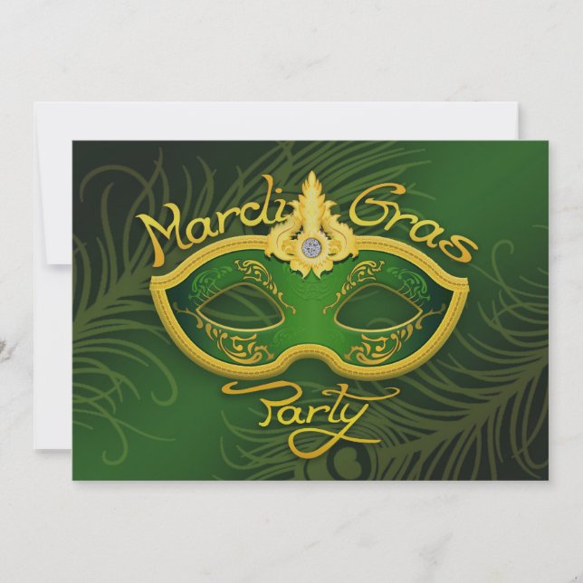Invitación plana del carnaval (Anverso)