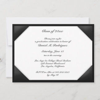 Invitación plana del Diploma de Graduación