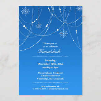 Invitación plana del fiesta de Hannukah