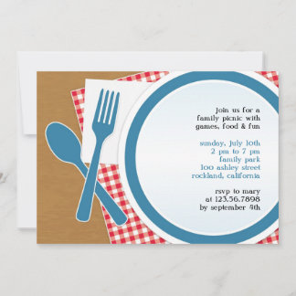 Invitación plana Fiesta de salida de picnic
