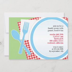 Invitación plana Fiesta de salida de picnic