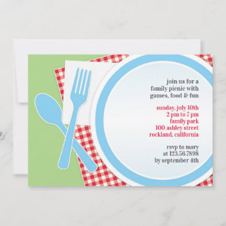 Invitación plana Fiesta de salida de picnic