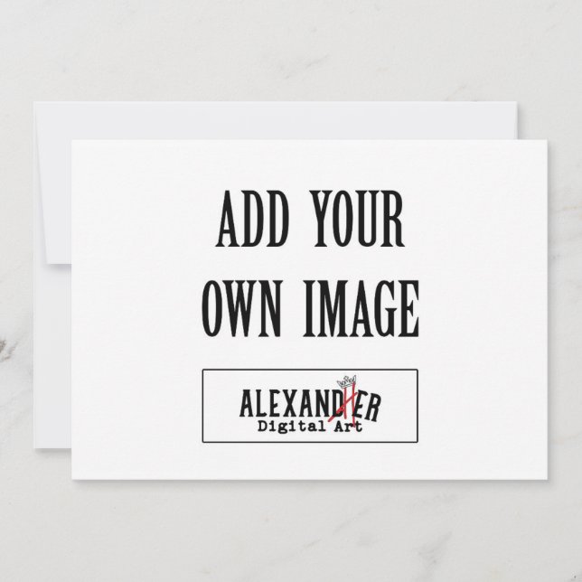 Invitación plana horizontal de 5x7" A7 (Anverso)