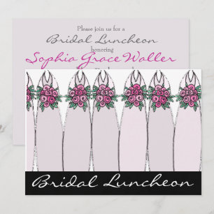 Invitación plana para almuerzo de soltera