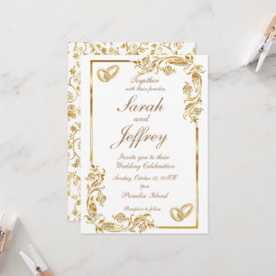 Invitación plana, tamaño: 12,7 cm x 17,8 cm, papel