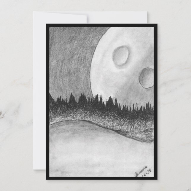 Invitación plana, tamaño: 5" x 7", papel: mate, en (Anverso)