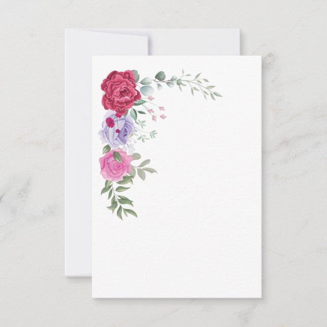 Invitación plana, tamaño: 5" x 7", papel: mate, en (Anverso)