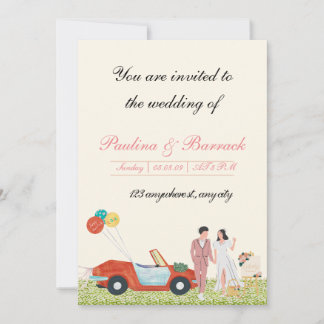 Invitación plana, tamaño: 5" x 7", papel: mate, en