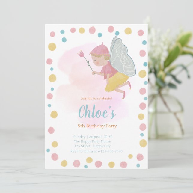 Invitación plana, tamaño: 5" x 7", papel: mate, en (Anverso de pie)