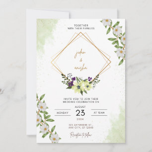 Invitación plana, tamaño: 5" x 7", papel: mate, so