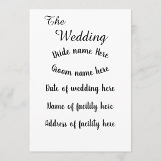 Invitación plana, tamaño: 5" x 7", papel: mate, St