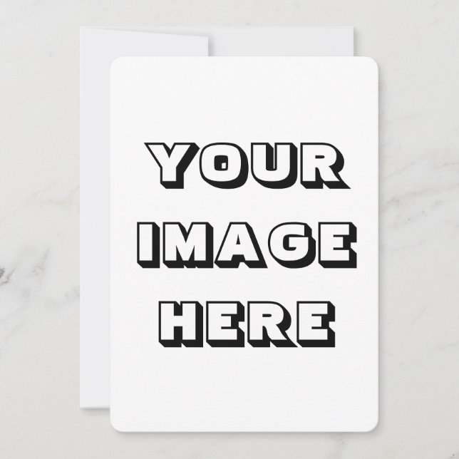 Invitación plana, tamaño: 5" x 7", su imagen aquí (Anverso)