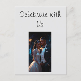 Invitación plana, tamaño: Pareja boda de 5" x 7"