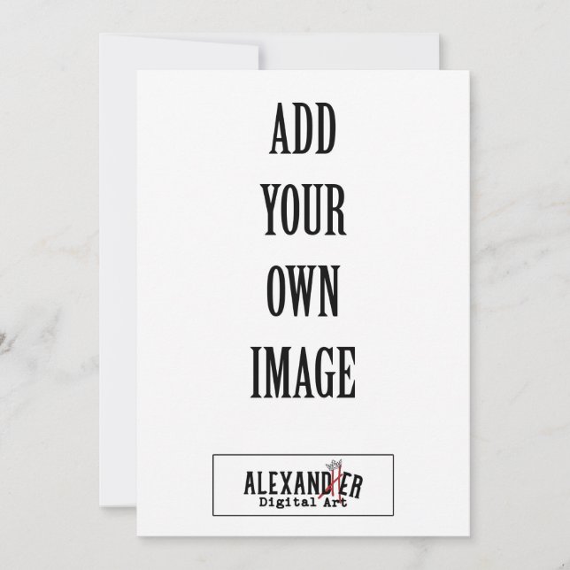 Invitación plana vertical A7" de 5x7" (Anverso)