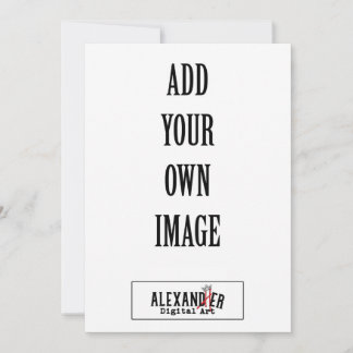 Invitación plana vertical A7" de 5x7"