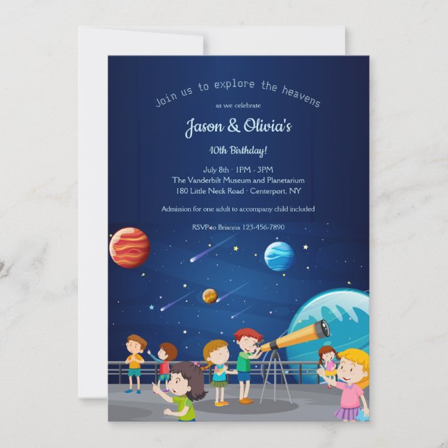 Invitación Planetario  (Anverso)