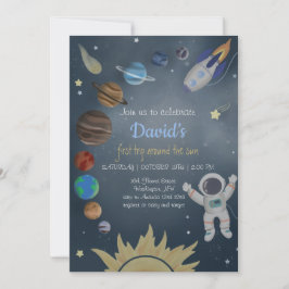 Invitación Planetas astronautas del espacio ultraterrestre In