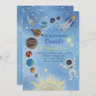 Invitación Planetas astronautas del espacio ultraterrestre In