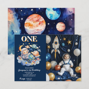 Invitación Planetas astronautas del espacio ultraterrestre Ni