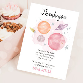 Invitación Planetas de Espacio Exterior Galaxia Chica Rosa Gr