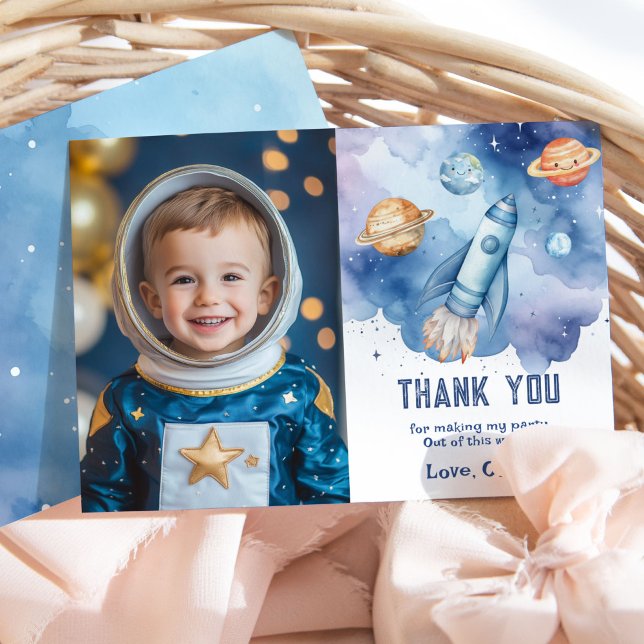 Invitación Planetas del espacio exterior Boy Fotos de cumplea (Subido por el creador)