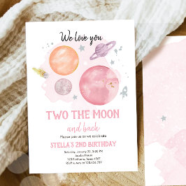 Invitación Planetas del espacio exterior dos cumpleaños del C