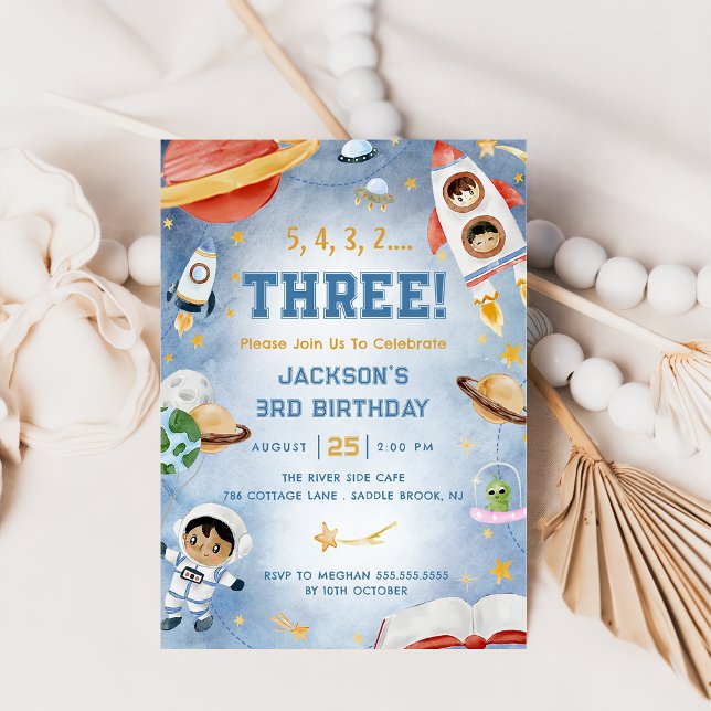 Invitación Planetas del espacio exterior tercer Fiesta de cum (Subido por el creador)