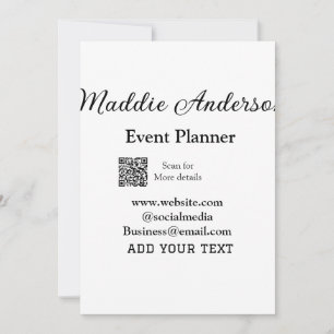 Invitación planificador de eventos añadir nombre código Q R d