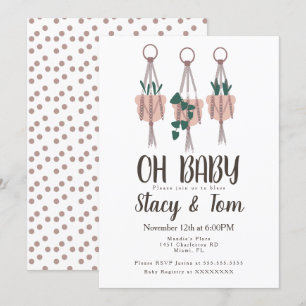 Invitación Planificador de Macrame Colgante de Plantas Boho B
