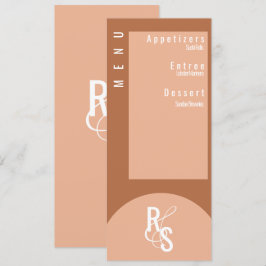 Invitación Planificador de Menú Bodas de Terracota Oscura