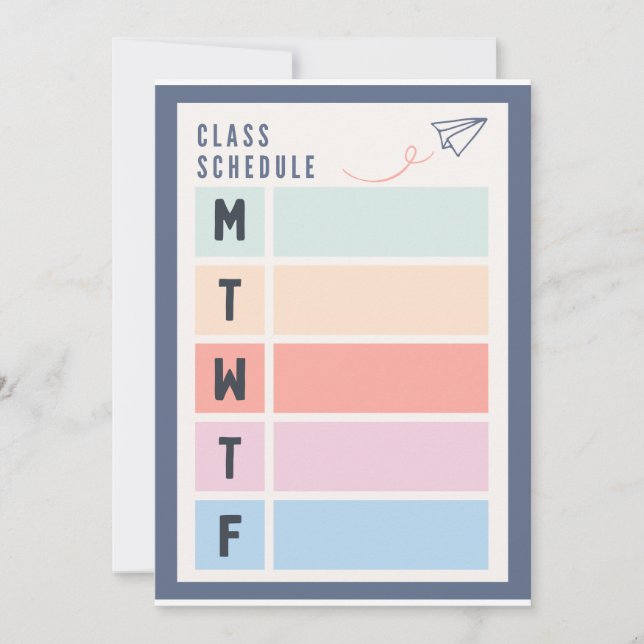 Invitación Planificador diario de lunes a viernes (Anverso)